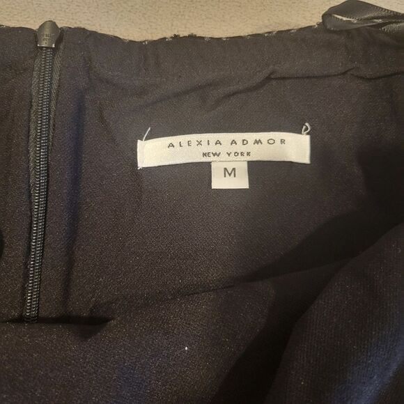 Alexia Admor Glitter Sparkly Black Mini Dress Size Medium - Picture 6 of 8